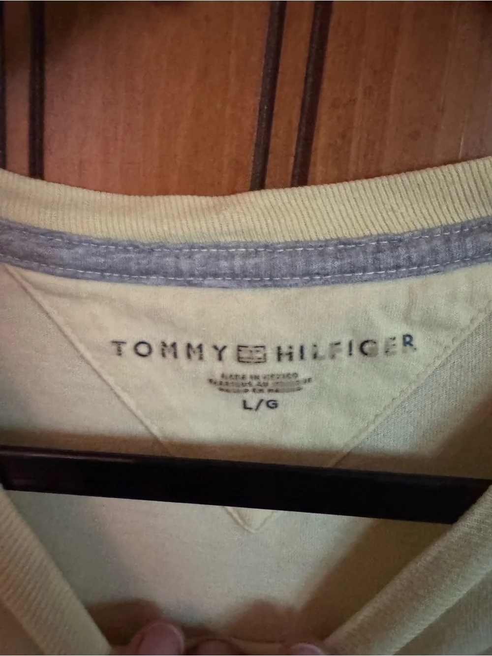 Tommy Hilfiger Light Yellow Logo Short Sleeve Tee